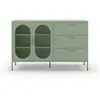 Drawer Buffet 2 portes en métal L140cm - Vert menthe