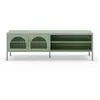 Drawer Meuble TV 2 portes en métal L160cm - Vert menthe