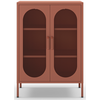 Buffet 2 portes en métal H100cm - Terracotta