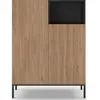 Drawer Buffet 2 portes en bois et métal L90cm - Bois clair