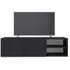 Meuble TV suspendu à accrocher au mur 143.5 cm CONRAD coloris noir
