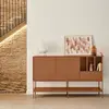 TEULAT Buffet 2 portes en bois et métal  L166cm - Marron argile