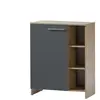 Desserte micro-ondes  L.70 cm ORLANDO coloris chêne/ gris