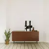 TEULAT Buffet en bois 4 portes 3 tiroirs L165cm - Rouge