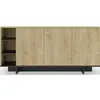 CONCEPT1 Cequoia 3P3N chene noir 170 x 40 x h80cm CEQUOIA-3P3N-CHENE