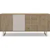 CALICOSY Buffet 3 portes et 3 tiroirs L180 cm - 180 cm X 40 cm X 80 cm - MILLAY