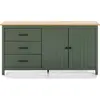CONCEPT1 Miranda 2P3T vert cire 150 x 40 x h80cm MIRANDA-2P3T-VERT
