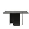 TEULAT Table à manger carrée design 137cm en bois noir