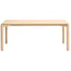 TEULAT Table à manger 180x100cm rectangulaire en bois naturel