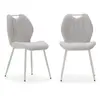 CALICOSY Lot de 4 chaises en tissu avec pieds en métal noir l48 cm - muli