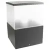 Leds-C4 Cubik E27 - Borne d'extérieur 1 lumière moyenne gris urbain IP54, E27