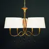 Mantra Suspension En Tissu À 6 Lampes Paola De Couleur Or