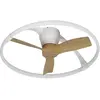 Luminaire Center Mantra Iluminación Ventilateur LED Nepal Mini, appli, blanc/hêtre