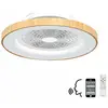 Luminaire Center Plafonnier Ventilateur Tibet - Blanc Bois