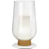 Lampe De Table Led Verre Et Bois - Mantra - Nora