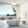 Mantra Iluminación Ventilateur de plafond LED Flower blanc moteur DC s...