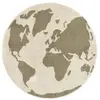 Lorena Canals - Tapis Monde Vert kaki 120 cm