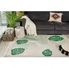 Tapis vert à courtes mèches lavable en machine tropical lorena canals