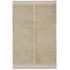 LORENA CANALS Tapis lavable en coton beige liseré jaune 140x200