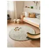 Lorena Canals Tapis lavable Round Dot Blue Sage (140 cm)