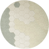 Lorena Canals Tapis lavable rond Honeycomb Blue Sage (140 cm)