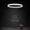 Suspension Circ, aluminium, blanc mat, argent satiné 100 cm