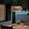 Bover PERRIS-Suspension d'extérieur LED Métal/Rotin dimmable Ø47cm