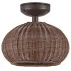 Bover GAROTA-Plafonnier d'extérieur LED métal et tressé Ø27cm