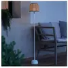 Bover ATTICUS-Lampadaire d'extérieur LED métal et tressé H114cm
