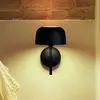 Applique murale LED Bover Bol noir mat, aluminium, hauteur 27 cm