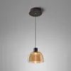Suspension LED Bover Drep S/01, ambre, verre, 2 700 K
