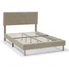 VS VENTA-STOCK Cadre de lit plateforme Sorni capitonné 30 cm, 90x190 cm, Beige
