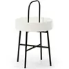 VS VENTA-STOCK Bout de canapé avec plateau en mdf blanc, structure métallique