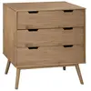 HOMN Commode 3 tiroirs, fabriqué en bois de pin massif