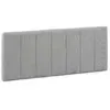marcKonfort Tête de lit tapissée Creta 140x60cm gris