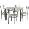 VS VENTA-STOCK Ensemble de Table et 4 chaises Lima pour Salle à Manger Chêne/Gris