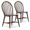 VS VENTA-STOCK Pack 2 chaises Clarck Couleur Noyer, Bois Massif, 48 cm x 48 cm x 92 cm