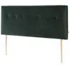 MARCKONFORT Tête de lit tapissée Napoles 140x100 cm Vert, Velours, Pieds en Bois 140 cm