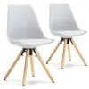 Vs Venta-Stock Set de 2 chaises Salle à Manger Jeff Style Nordique Gris, 54 cm x 49 cm x 84 cm