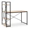VS VENTA-STOCK Bureau Lidia noir, 3 étagères, style industriel, 120 cm longueur