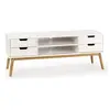 VS VENTA-STOCK Meuble tv Baku 1 porte et 2 tiroir couleur blanc, 140 cm