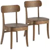 VS VENTA-STOCK Pack de 2 chaises Nala couleur Noyer, Bois Massif