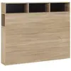 VS VENTA-STOCK Tête de lit Zeus 165 cm avec rangements chêne, 2 portes 9 trous
