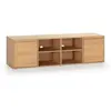 HOMN Vs Venta-stock - Meuble tv Tori 2 Portes 4 Trous, Couleur Chêne, 160 cm