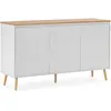 HOMN Buffet 3 portes couleur Blanc