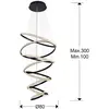 Schuller Valencia Suspension LED Ring, noir, intensité lumineuse varia...