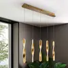 Schuller Valencia Suspension LED Twist, 5 lampes. Aluminium, métal, ac...
