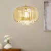 Schuller Valencia Suspension LED Argos avec goutte de cristal Ø 22 cm