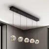 Schuller Valencia Suspension LED Zaria, à 5 lampes, noir, transparent,...