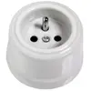 Prise avec terre Porcelaine Blanche 16A-250V - FONTINI - GARBY